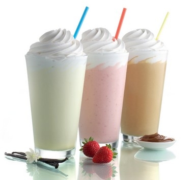 Vanilla, Strawberry, and Chocolate Milkshake